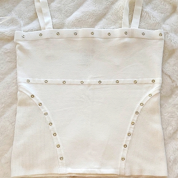 CACHE CROPPED CARDIGAN AND TANK TOP 2 pcs SET, EUC, SIZE MEDIUM - Picture 3 of 10